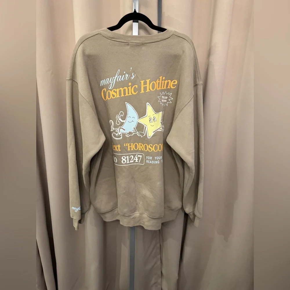 THE MAYFAIR GROUP
Cosmic Hotline Crewneck Sweatshirt In Brown - Picture 3 of 4